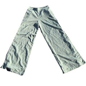 Jason Wu Pajama Pants‎ Trousers Comfy NWOT Sage White Stripe Wide Leg Size Small